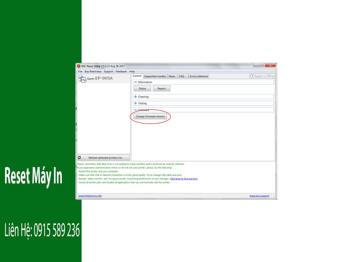 Key Firmware May In Epson EP-905A Step 2